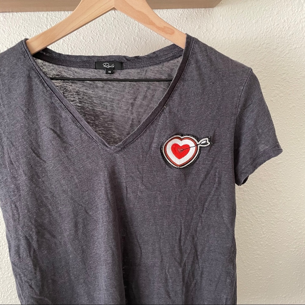 Rails Cara Heart Patch Top - image 3